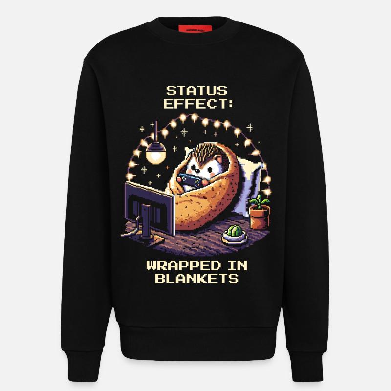 Status: Eingekuschelt in Decken - Sweatshirt - made by SPREAD  - SOLID BLACK