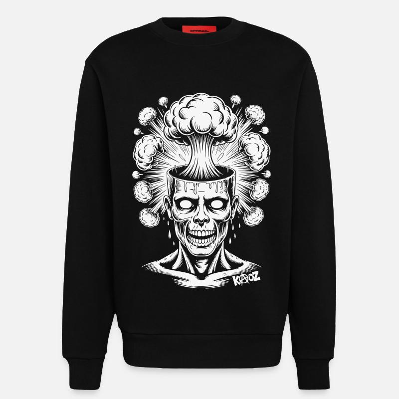 Creative explosion and comic illustration - Sweatshirt - made by SPREAD  - SOLID BLACK