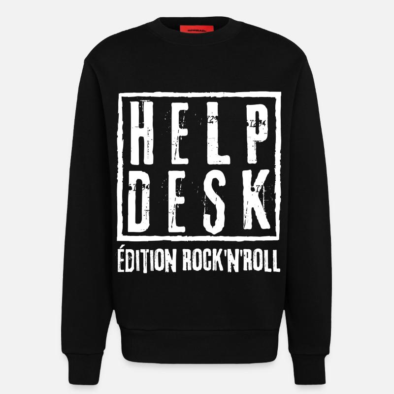 HELPDESK Rock N Roll Edition - Sweatshirt - made by SPREAD  - SOLID BLACK