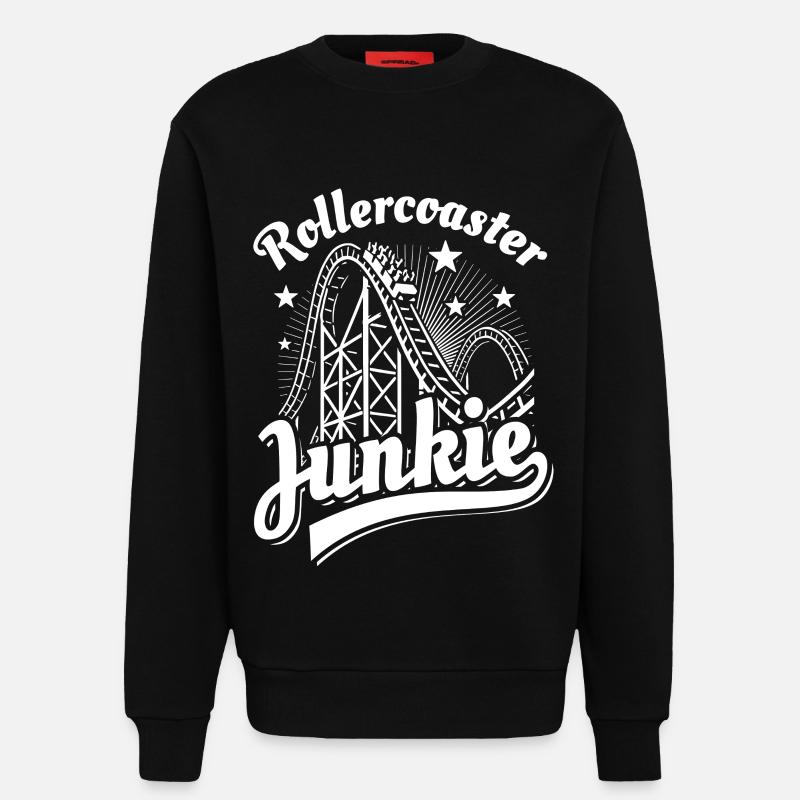 Rollercoaster Junkie - Roller Coaster - Loop - Sweatshirt - made by SPREAD  - SOLID BLACK
