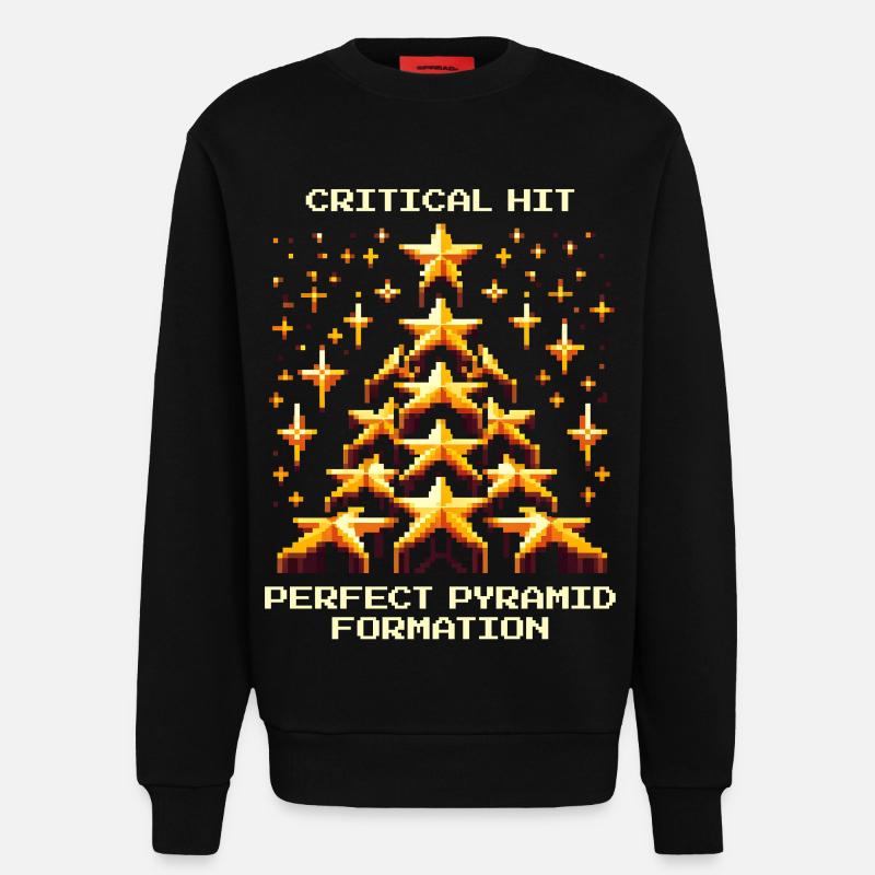 Kritischer Treffer: Top-Pyramide | Cheerleading - Sweatshirt - made by SPREAD - SOLID BLACK