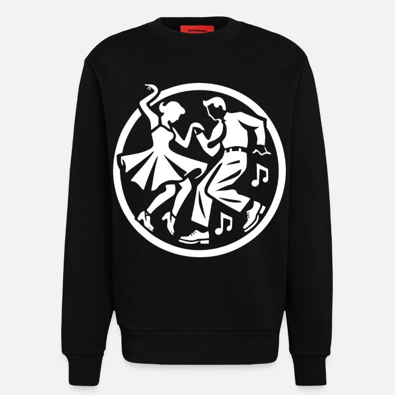Conception de silhouette rock 'n' roll - Sweat bio décontracté fabriqué en UE - SOLID BLACK