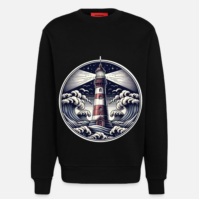 Leuchtturm - Sweatshirt - made by SPREAD  - SOLID BLACK