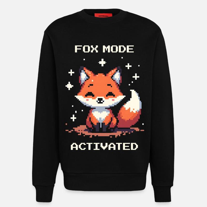 Fox Mode Enabled | Shifter - Sweatshirt - made by SPREAD  - SOLID BLACK