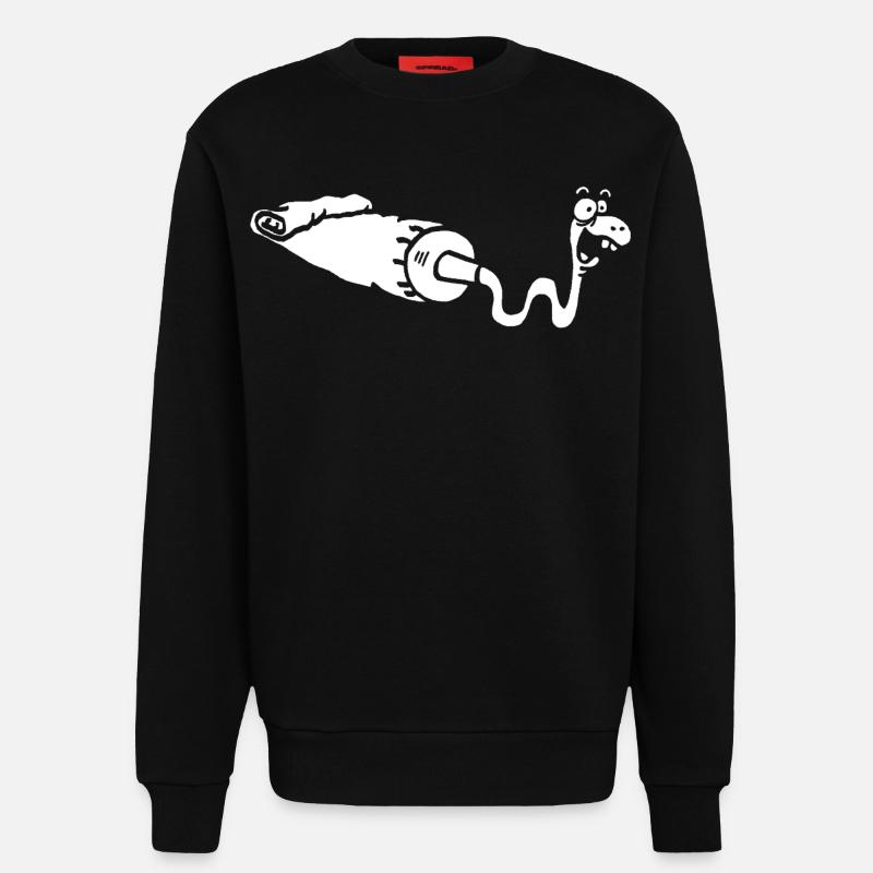 Gouache oder weiße Schlange? - Sweatshirt - made by SPREAD  - SOLID BLACK