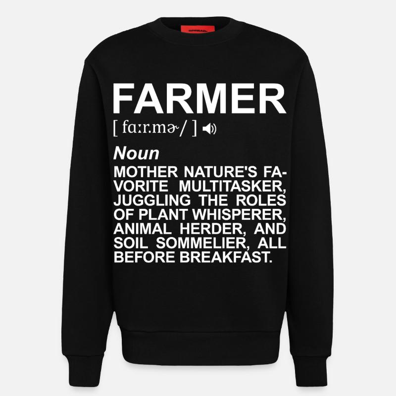 Bauer Begriffserklärung - Sweatshirt - made by SPREAD  - SOLID BLACK