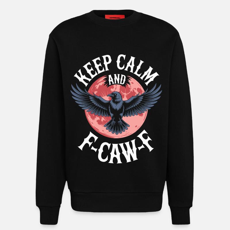 Keep Calm and Eagle Flight - Sweatshirt - made by SPREAD  - SOLID BLACK