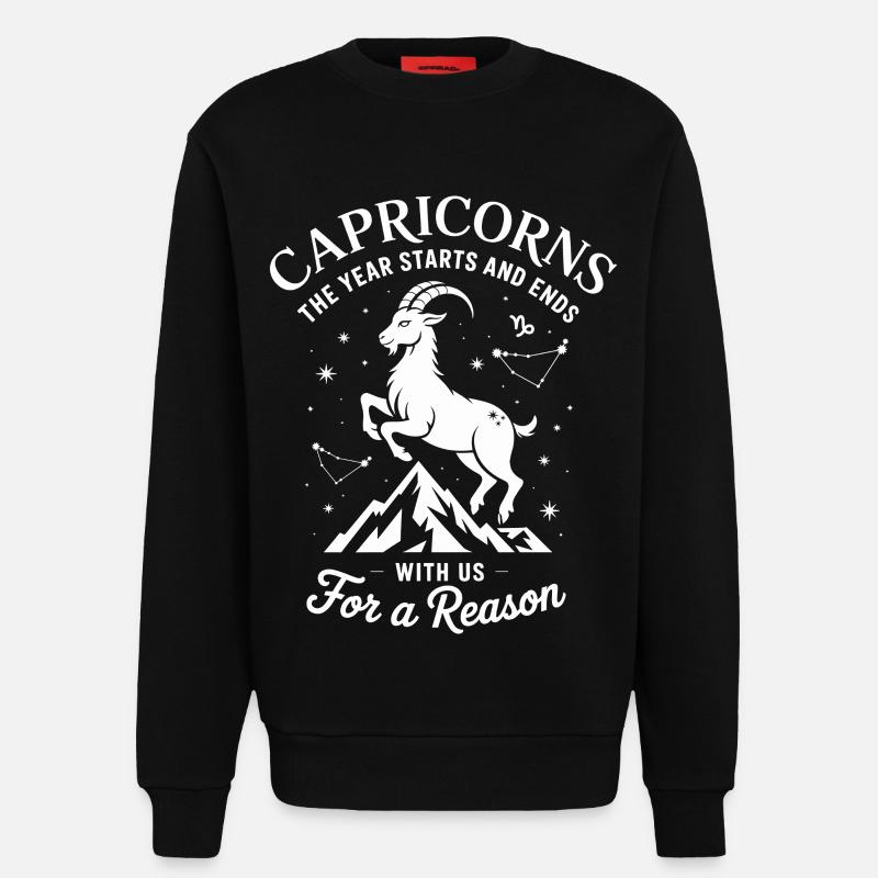 Steinbock Sternzeichen - Sweatshirt - made by SPREAD  - SOLID BLACK