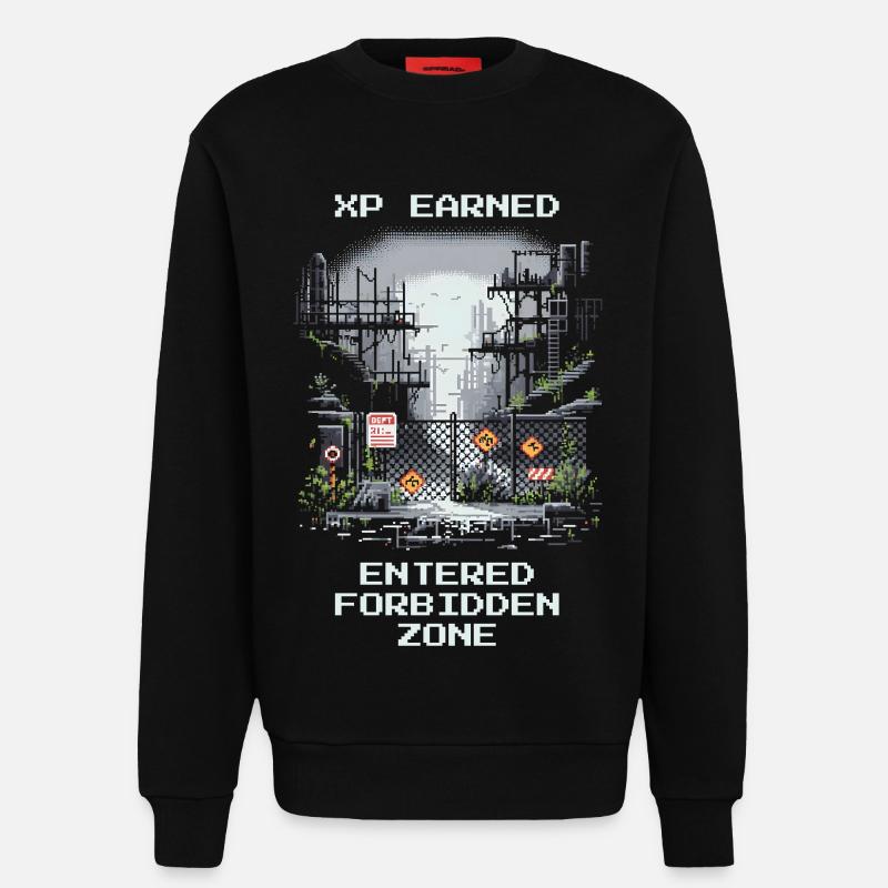 Obtenir XP : Zone interdite découverte - Sweat bio décontracté fabriqué en UE - SOLID BLACK