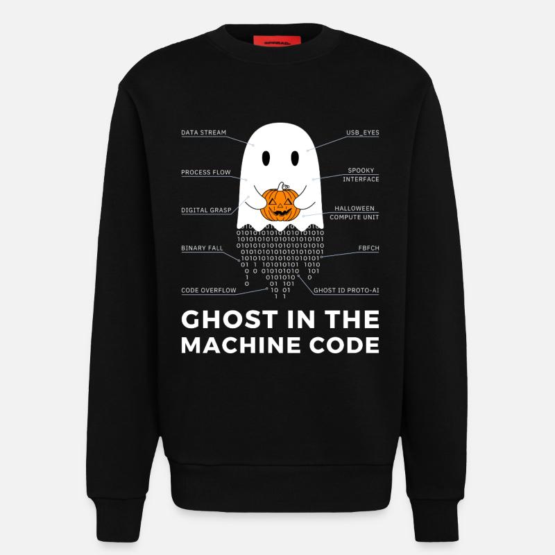 Codeur drôle, programmeur Halloween T-Shirt - Sweat bio décontracté fabriqué en UE - SOLID BLACK