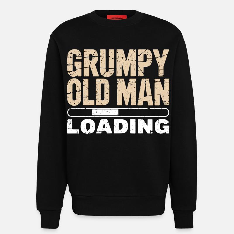 Grumpy Old Man Loading - Sweatshirt - made by SPREAD  - SOLID BLACK