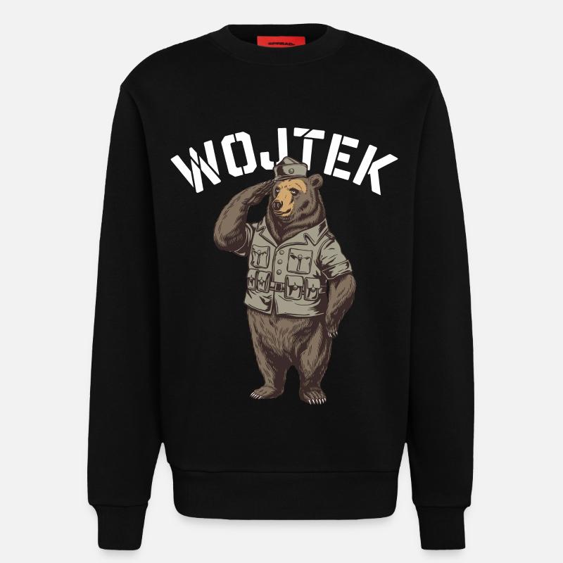 Wojtek Explorer Bear - Sweatshirt - made by SPREAD  - SOLID BLACK