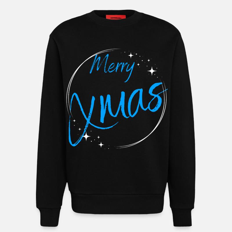 Frohe Weihnachten Script Circle - Sweatshirt - made by SPREAD  - SOLID BLACK