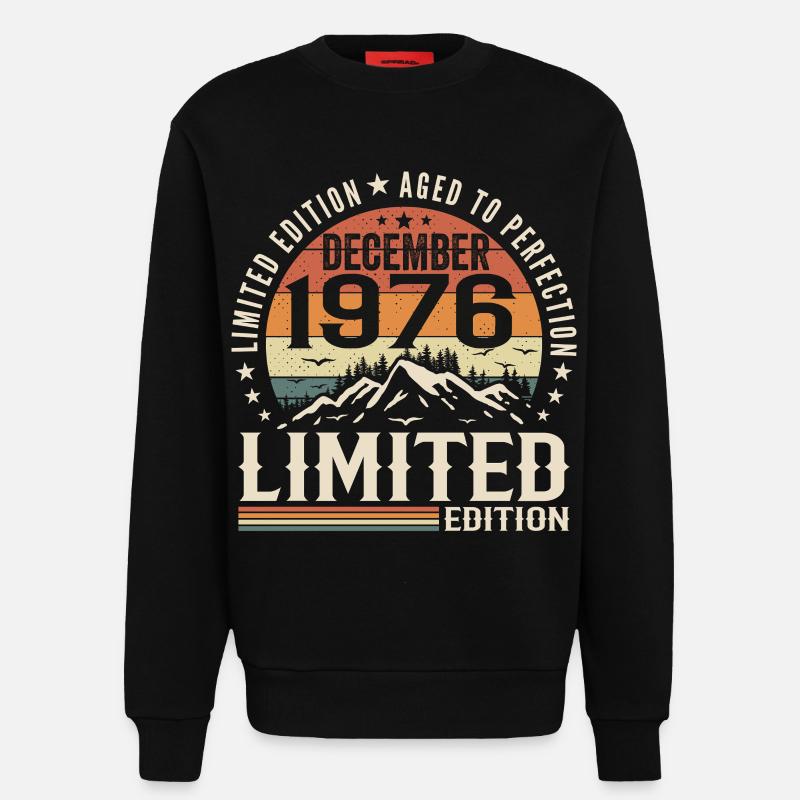 Dezember 1976 - Sweatshirt - made by SPREAD  - SOLID BLACK