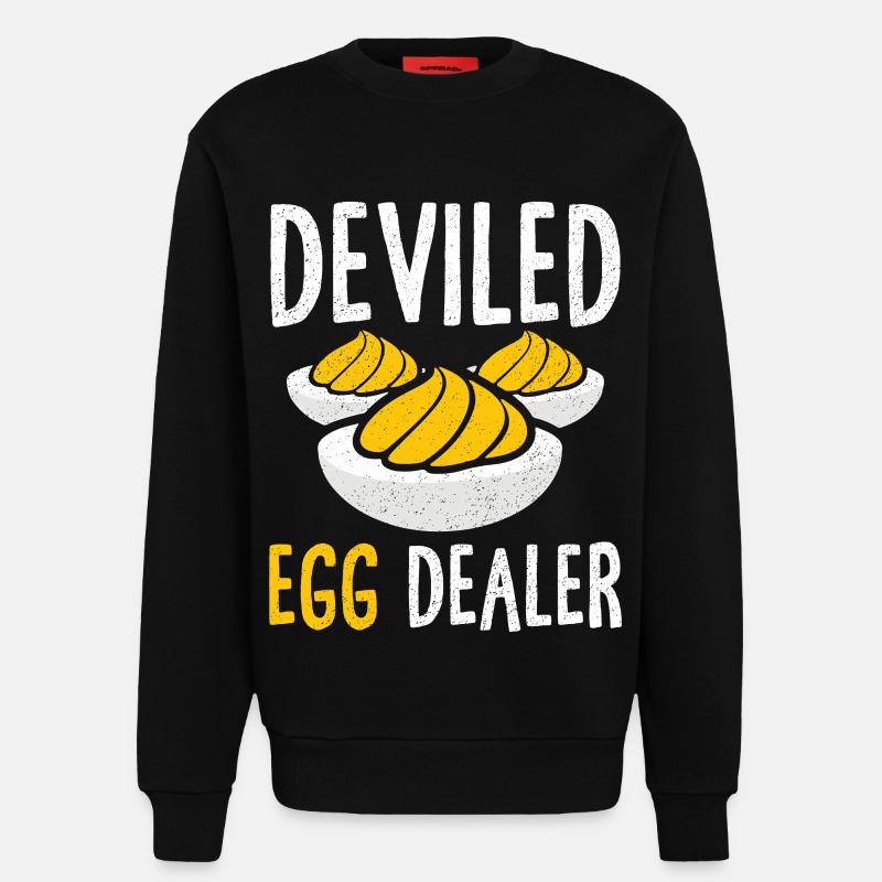 Stuffed Eggs Deviled Eggs Thanskgiving - Sweatshirt - made by SPREAD  - SOLID BLACK