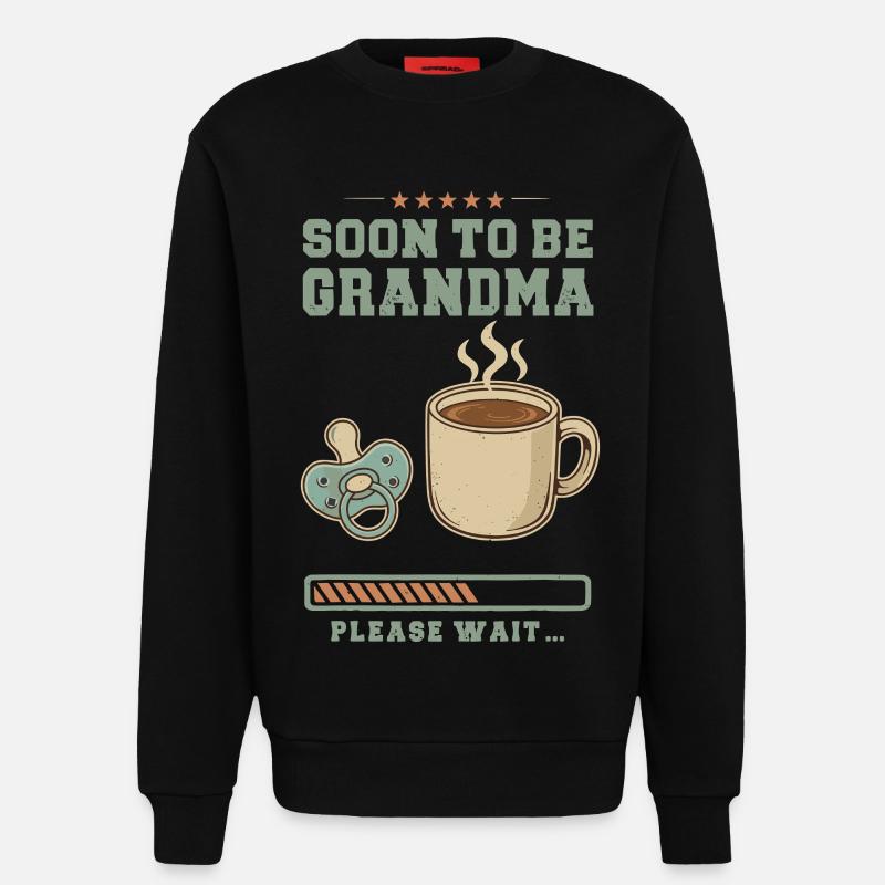 Werdender Oma loading zukünftige Großmutter - Sweatshirt - made by SPREAD  - SOLID BLACK