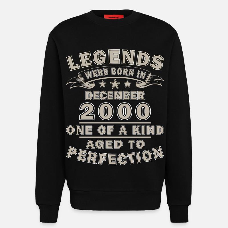 Dezember 2000 Dezember Jubiläum Dezember 2000 - Sweatshirt - made by SPREAD  - SOLID BLACK