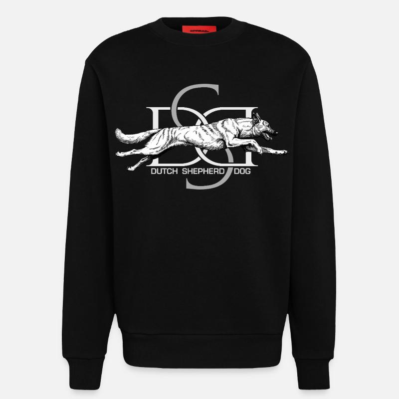 Dutchie - Holländischer Schäferhund - Sweatshirt - made by SPREAD  - SOLID BLACK