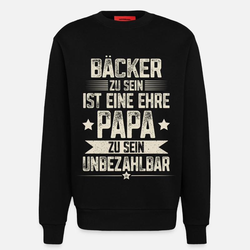 Bäcker Papa - Sweatshirt - made by SPREAD  - SOLID BLACK