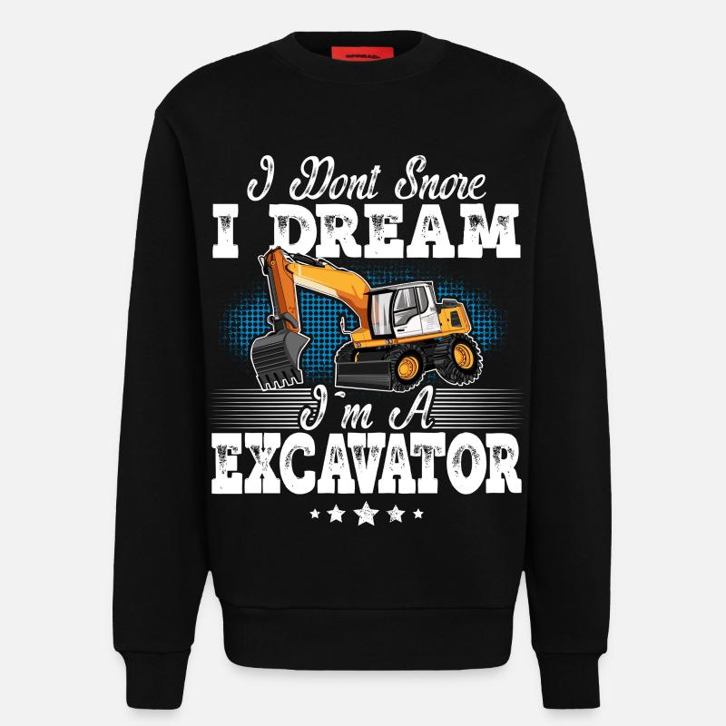 Excavator Operator - Sweatshirt - made by SPREAD  - SOLID BLACK