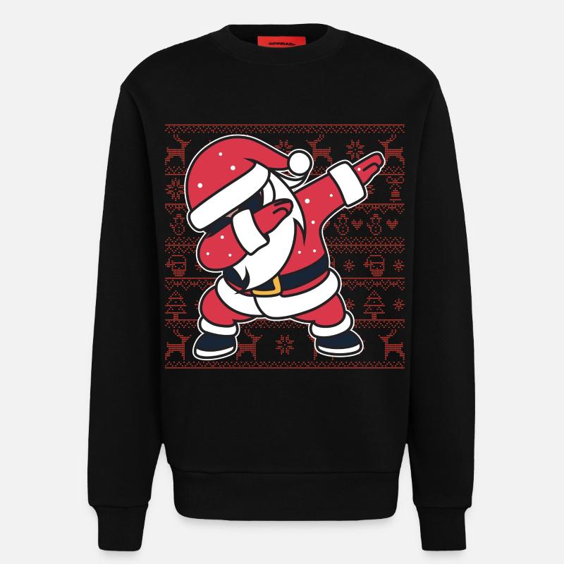 Weihnachts-Hässlicher Pullover Dab Santa's Weihnachtsgeschenk - Sweatshirt - made by SPREAD  - SOLID BLACK