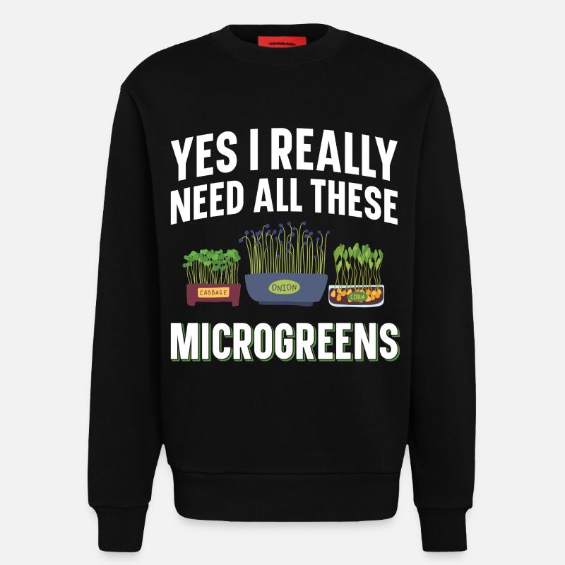 Microgreens Growing System Gartenset Spross - Sweatshirt - made by SPREAD  - SOLID BLACK