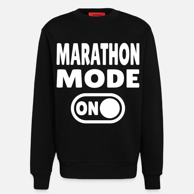 Marathon Mode On – Running with passion - Sweatshirt - made by SPREAD - SOLID BLACK