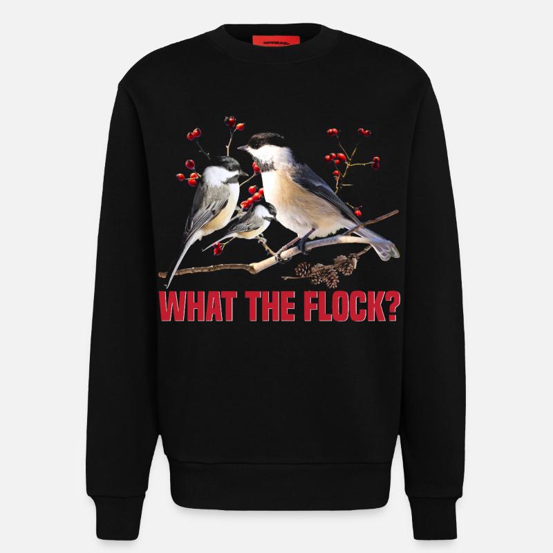 Vogelbeobachter, Vogelbeobachter, Vogelbeobachter, Vogelbeobachter. - Sweatshirt - made by SPREAD  - SOLID BLACK