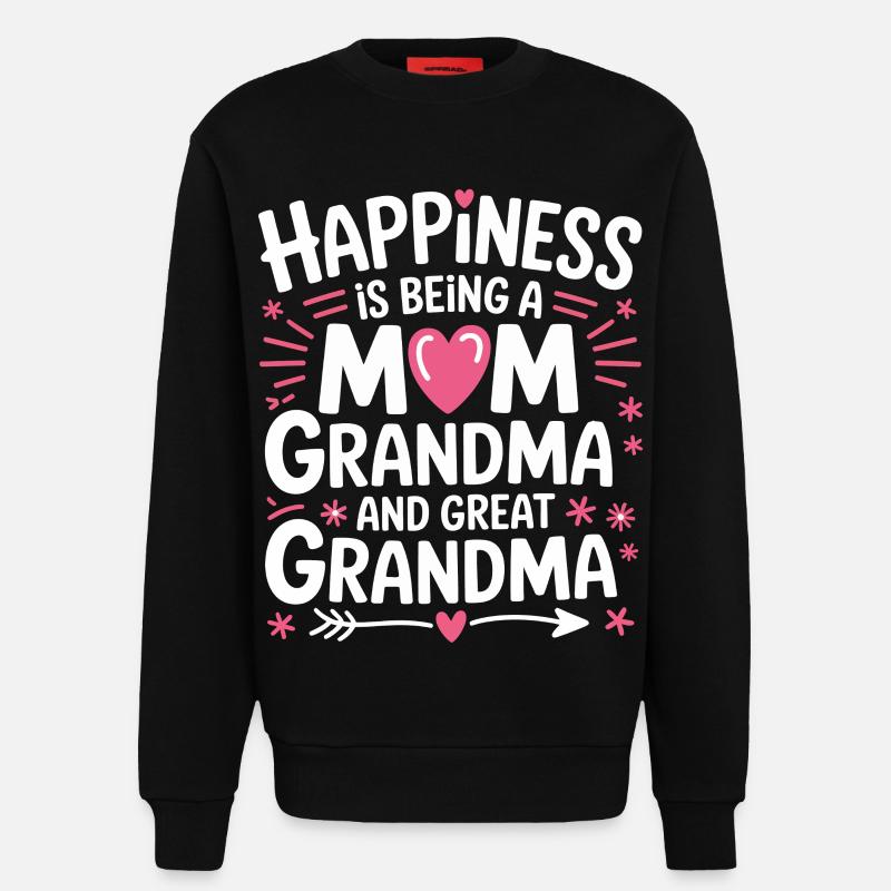 Happiness Design: Mama Oma Großmutter - Sweatshirt - made by SPREAD  - SOLID BLACK