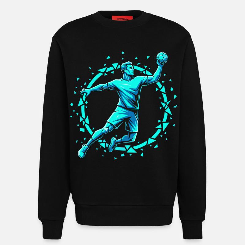 Handball Leidenschaft Hitze Training Geschenk - Sweatshirt - made by SPREAD  - SOLID BLACK