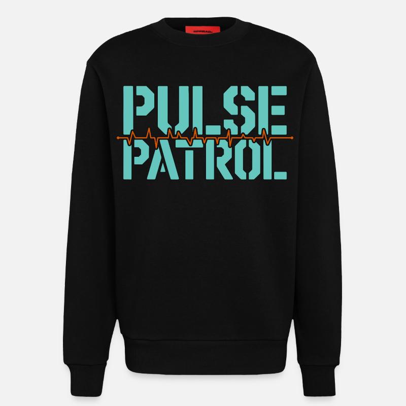 Cardiac Tech Pulse Patrol Pacemaker Technician - Sweatshirt - made by SPREAD  - SOLID BLACK