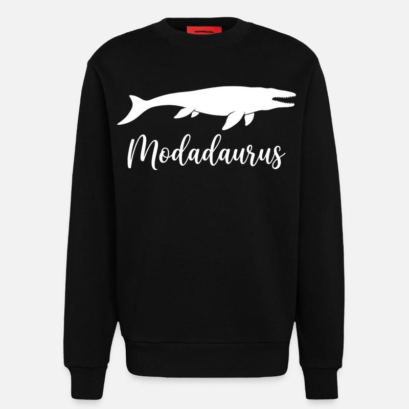 Modadaurus Mosasaurus Dinosaur Dad - Sweatshirt - made by SPREAD - SOLID BLACK