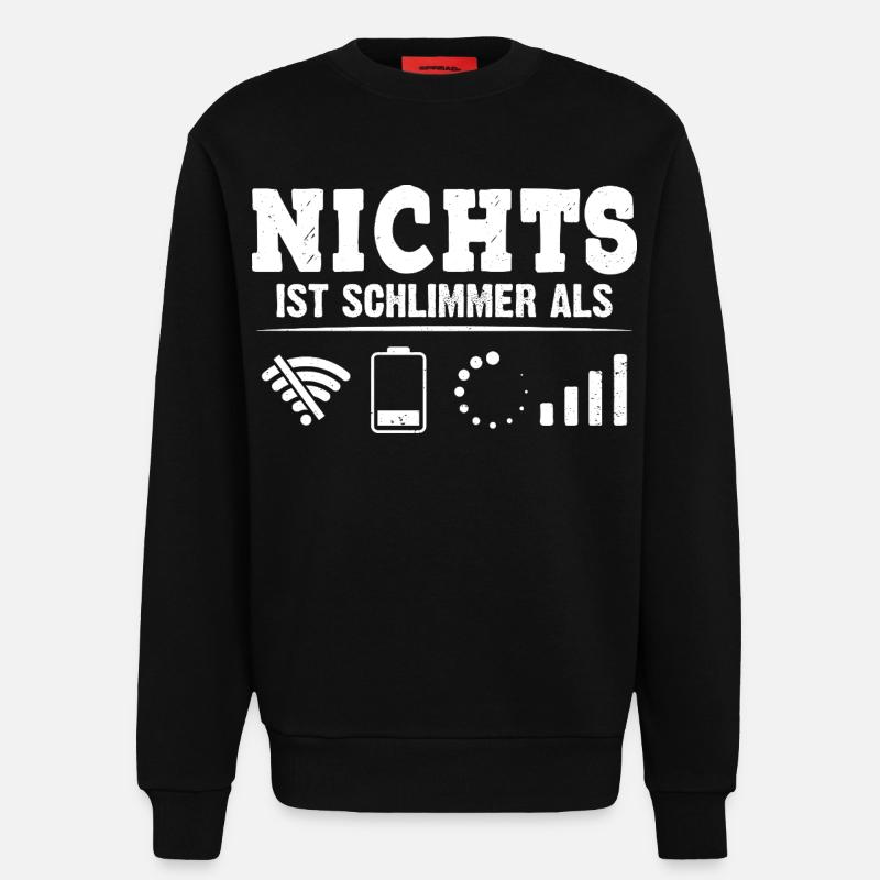 Coder NICHTS IST SCHLIMMER ALS LUSTIG - Sweatshirt - made by SPREAD  - SOLID BLACK