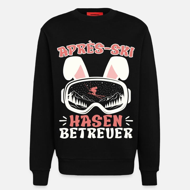 Après-ski RABBIT SUPERVISOR Fun - Sweatshirt - made by SPREAD  - SOLID BLACK