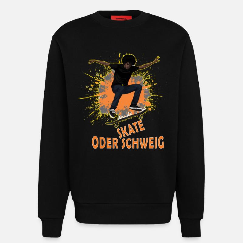 Skate Oder Schweig Splash - Sweatshirt - made by SPREAD  - SOLID BLACK