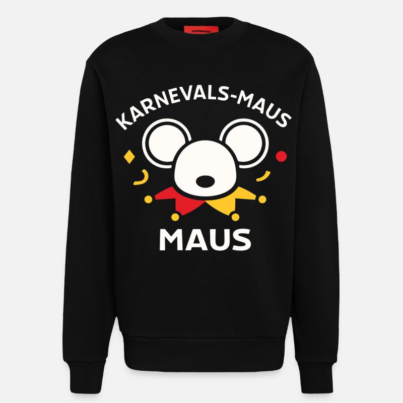 Karnevalsmaus Süßes Faschings-Motiv Geschenk - Sweatshirt - made by SPREAD  - SOLID BLACK