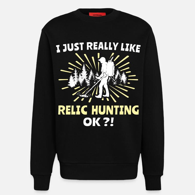Reliktesucher Sondeln - Sweatshirt - made by SPREAD  - SOLID BLACK