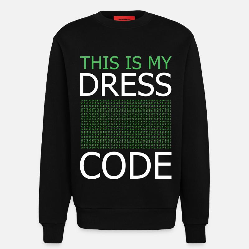 Voici mon code vestimentaire – Code vert - Sweat bio décontracté fabriqué en UE - SOLID BLACK