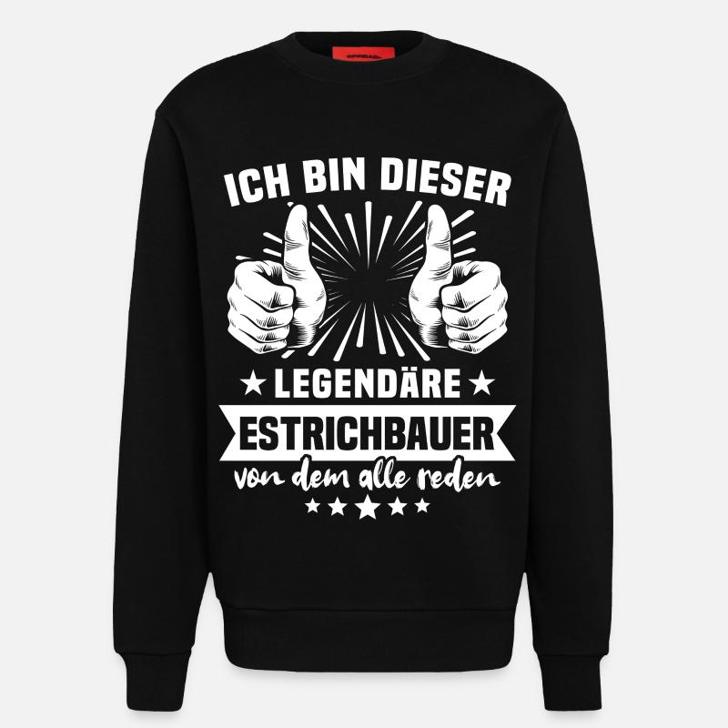 Légende du Constructeur de Tableaux - Sweat bio décontracté fabriqué en UE - SOLID BLACK