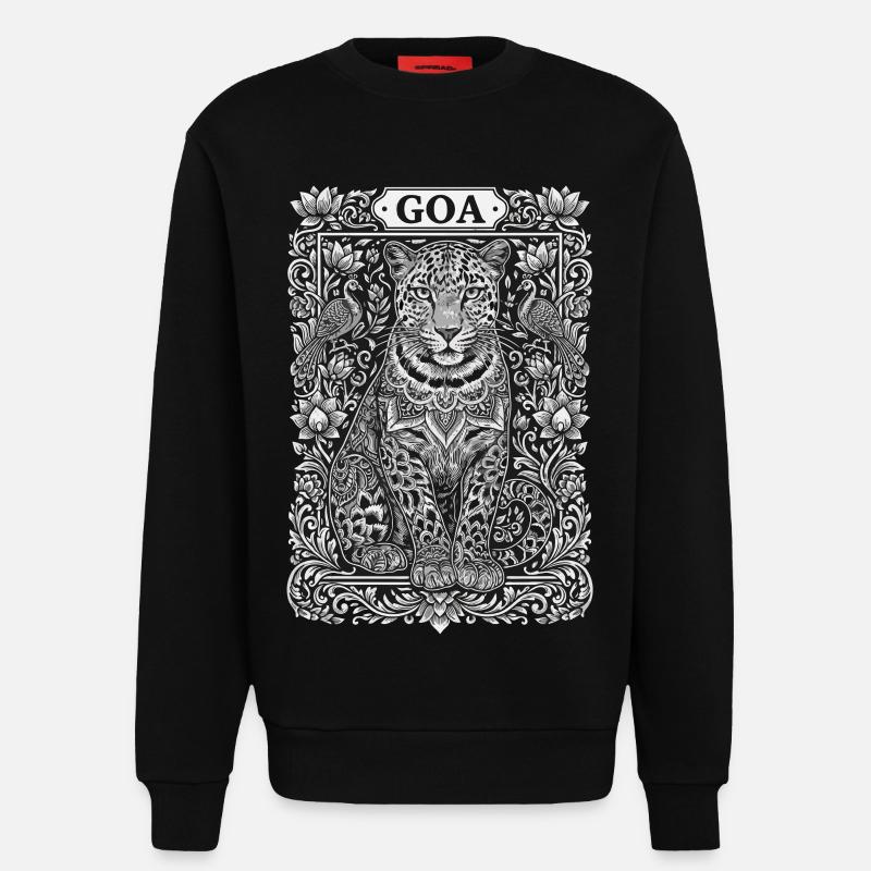 Goa Leopard Mandala - Sweatshirt - made by SPREAD  - SOLID BLACK
