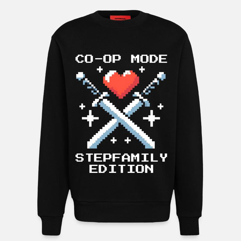 Co-Op-Modus: Stieffamilie-Edition | Patchwork - Sweatshirt - made by SPREAD  - SOLID BLACK