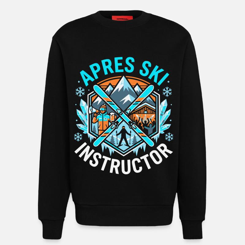 Après-Ski Instructor - Sweatshirt - made by SPREAD  - SOLID BLACK