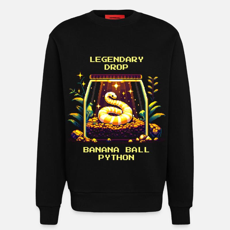 Legendärer Fund: Banana Königspython | Python - Sweatshirt - made by SPREAD  - SOLID BLACK