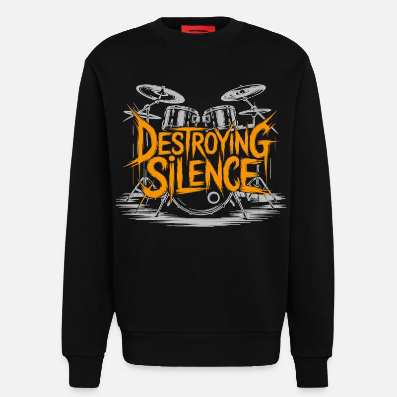 Schlagzeuger Drumset Design - Sweatshirt - made by SPREAD - SOLID BLACK