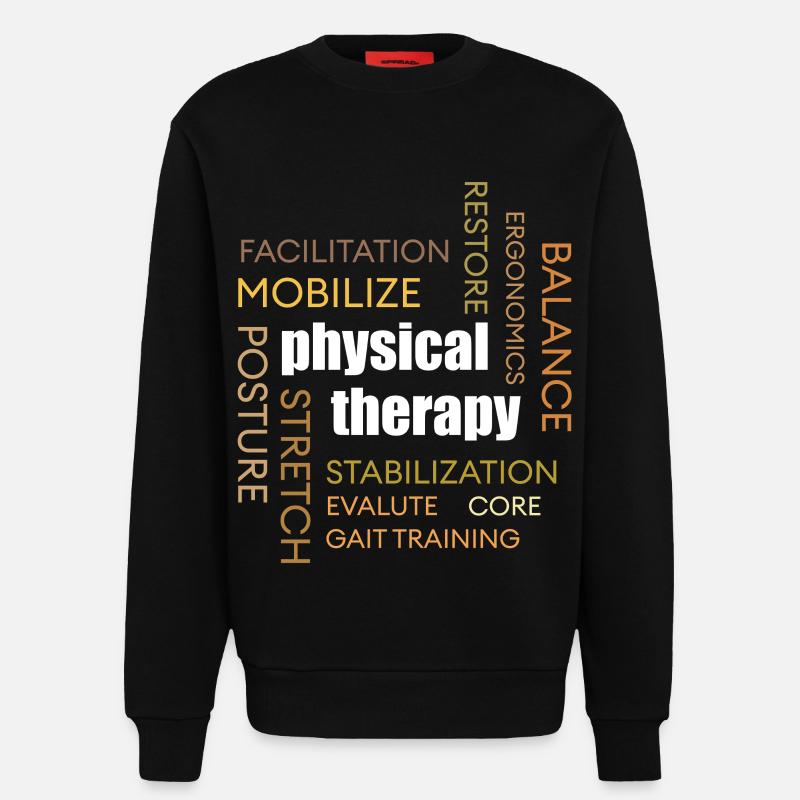 Physiotherapy Word Cloud: Mobilization - Sweatshirt - made by SPREAD - SOLID BLACK
