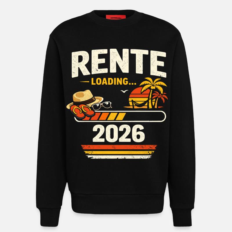 rente loading 2026 - Sweatshirt - made by SPREAD  - SOLID BLACK
