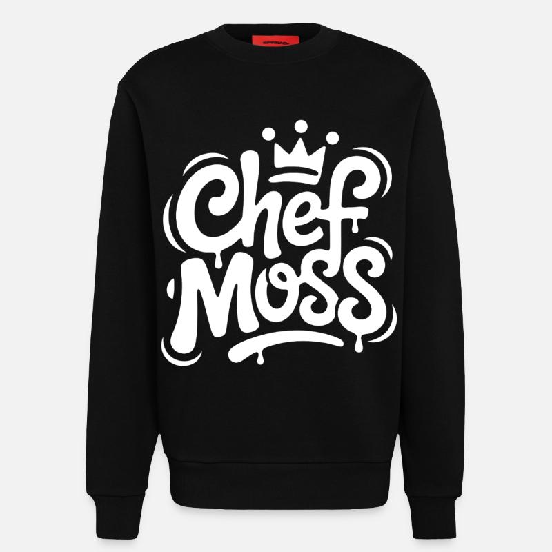 Chef Moss Graffiti Crown - Sweatshirt - made by SPREAD  - SOLID BLACK