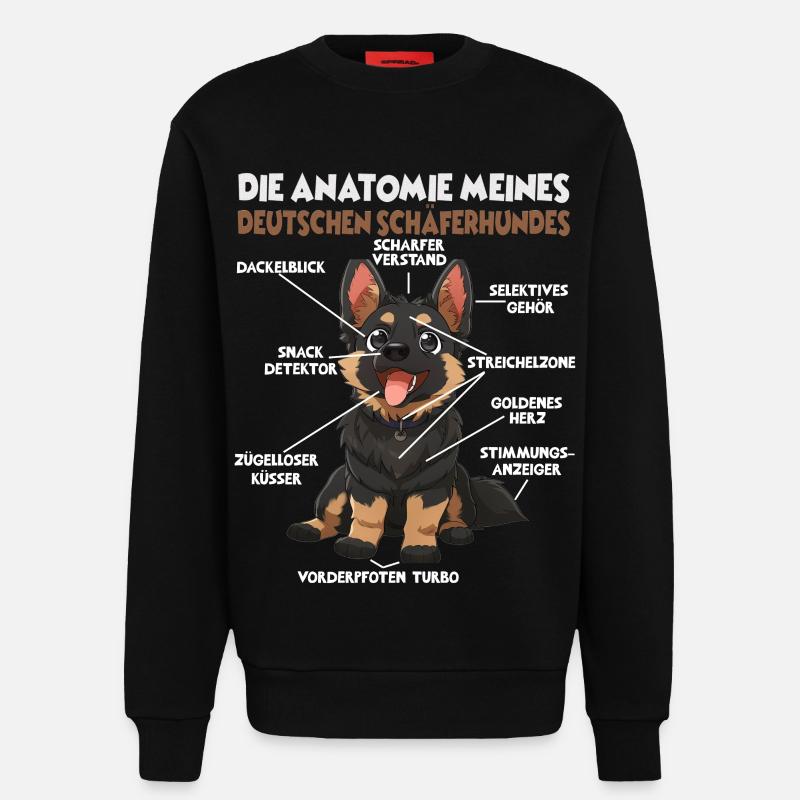 Schäferhund Gassi T Hundehalter Schäferhund - Sweatshirt - made by SPREAD  - SOLID BLACK