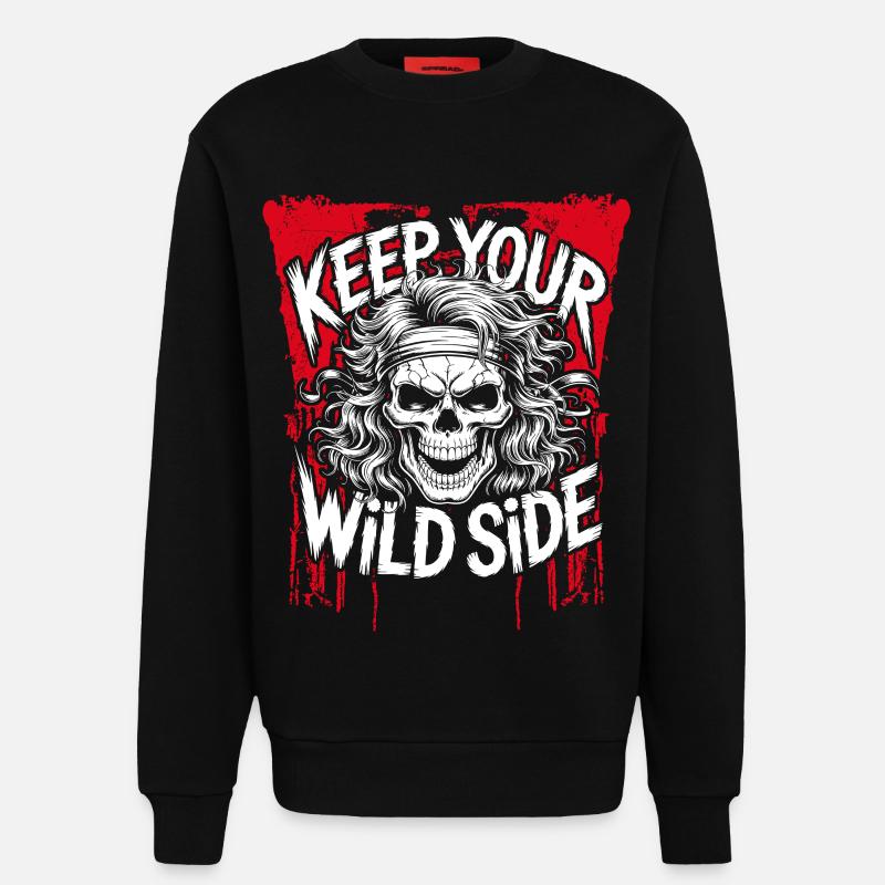 Keep your wild side - Sweatshirt - made by SPREAD - SOLID BLACK