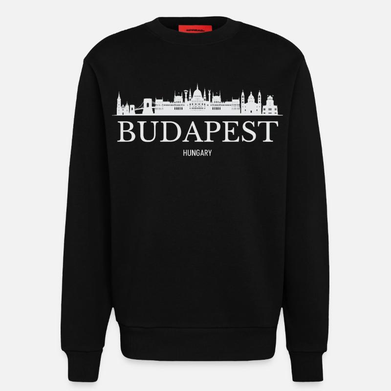 Budapester Skyline, Budapest, Ungarn - Sweatshirt - made by SPREAD  - SOLID BLACK